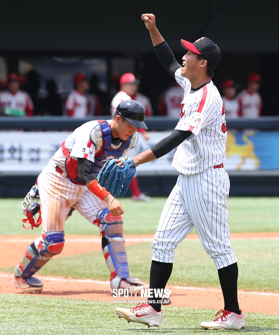 [포토S] 김해고 어성길, '우리가 준결승 간다!'