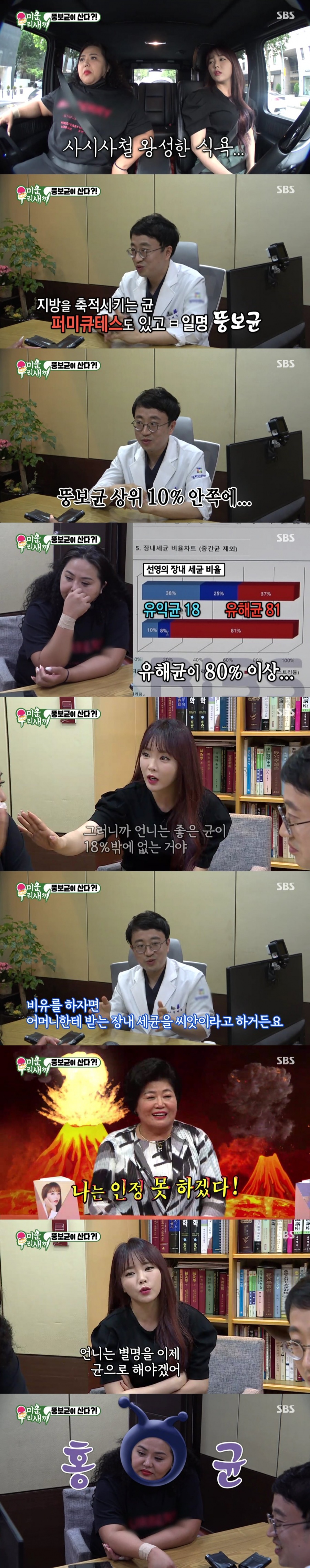 '미우새' 홍선영, '뚱보균 상위 10%' 판정에 충격 "유전 가능성 있다"[TV핫샷]