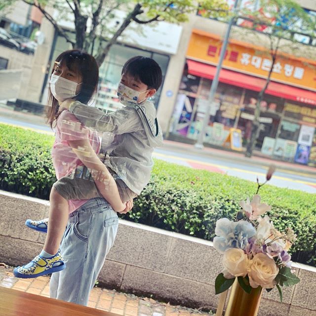 강성연, 기침 한번에 불안해 유치원 못간 아들과 나들이…"우린 행복할뿐"