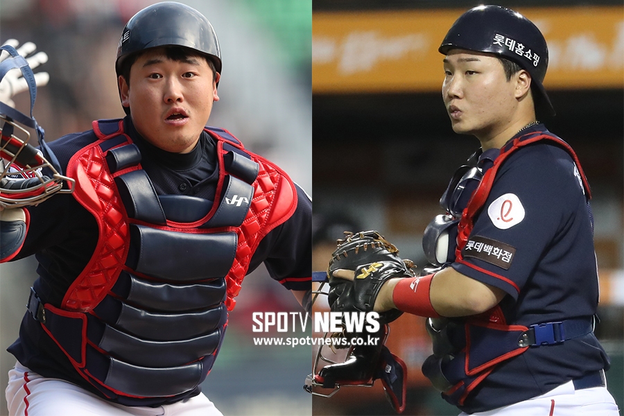 [SPO 현장] 'MLB 출신' 콩거 코치가 본 포수 김준태와 정보근은?