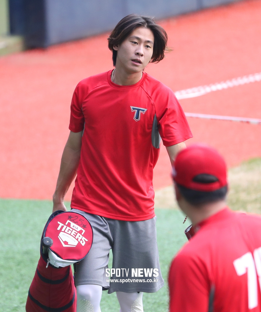 [포토S] 박찬호, 단발 머리 찰랑~