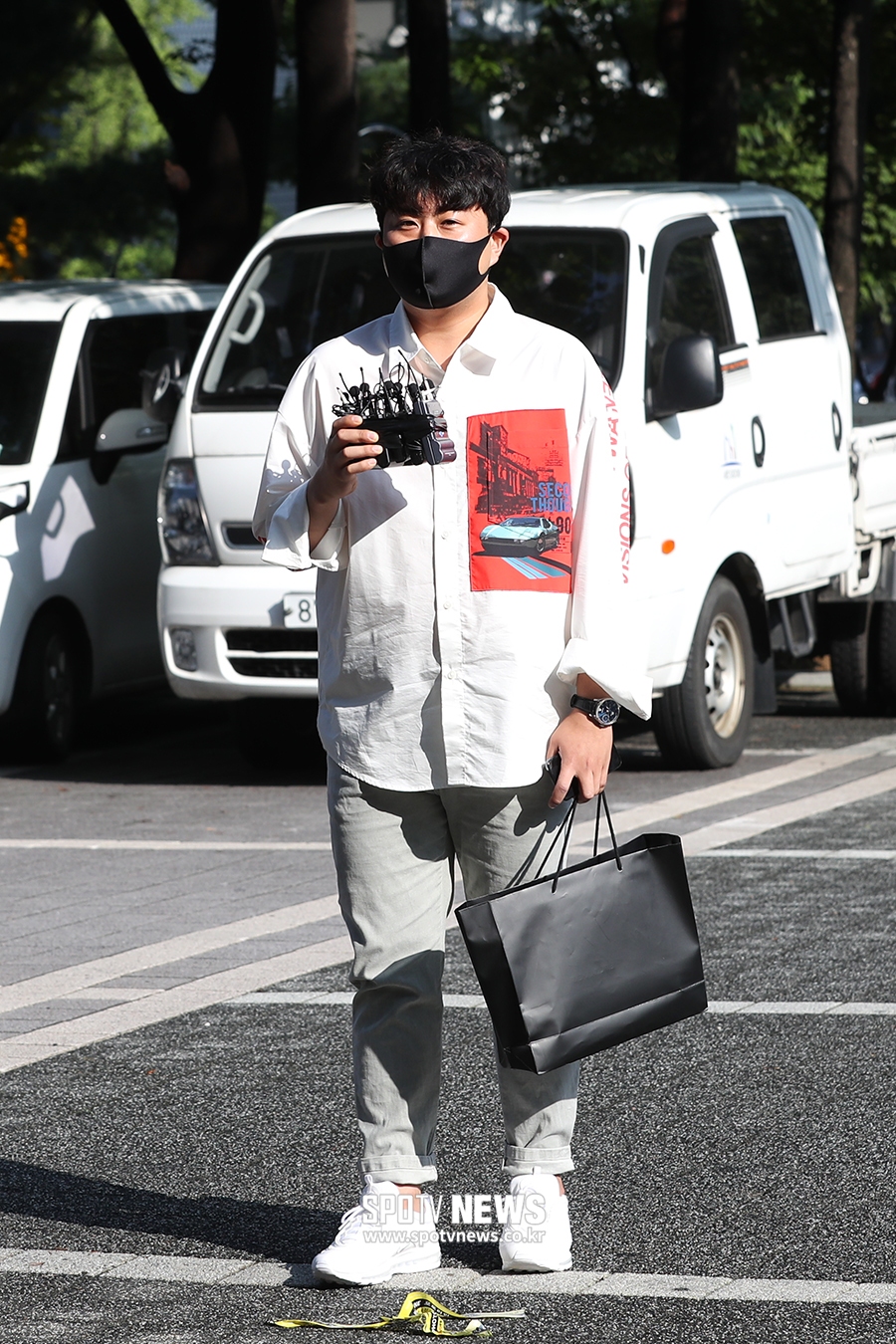 [포토S] 김호중, 서초구청 첫 출근