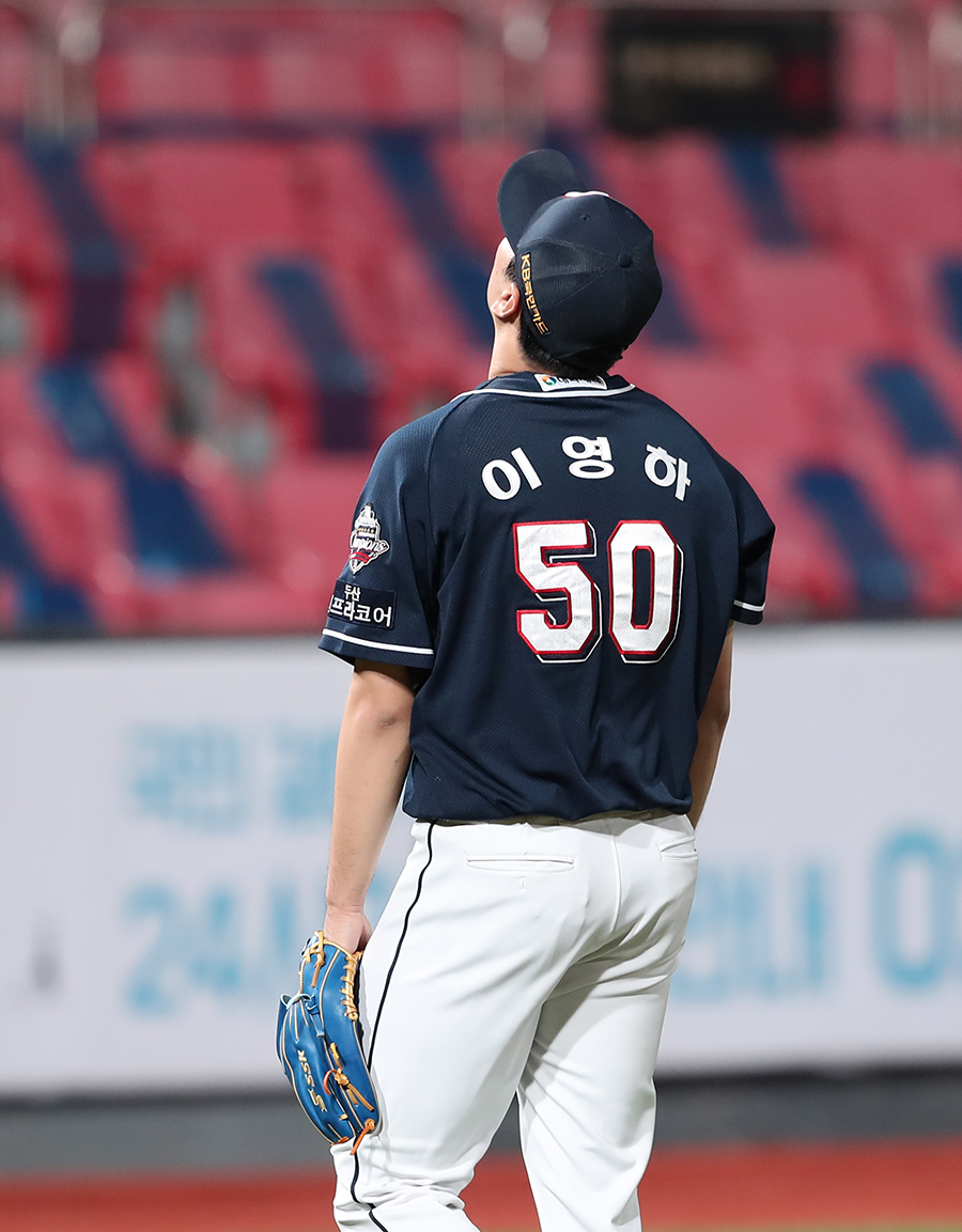 [포토S] 이영하, '모든 걸 쏟았다'