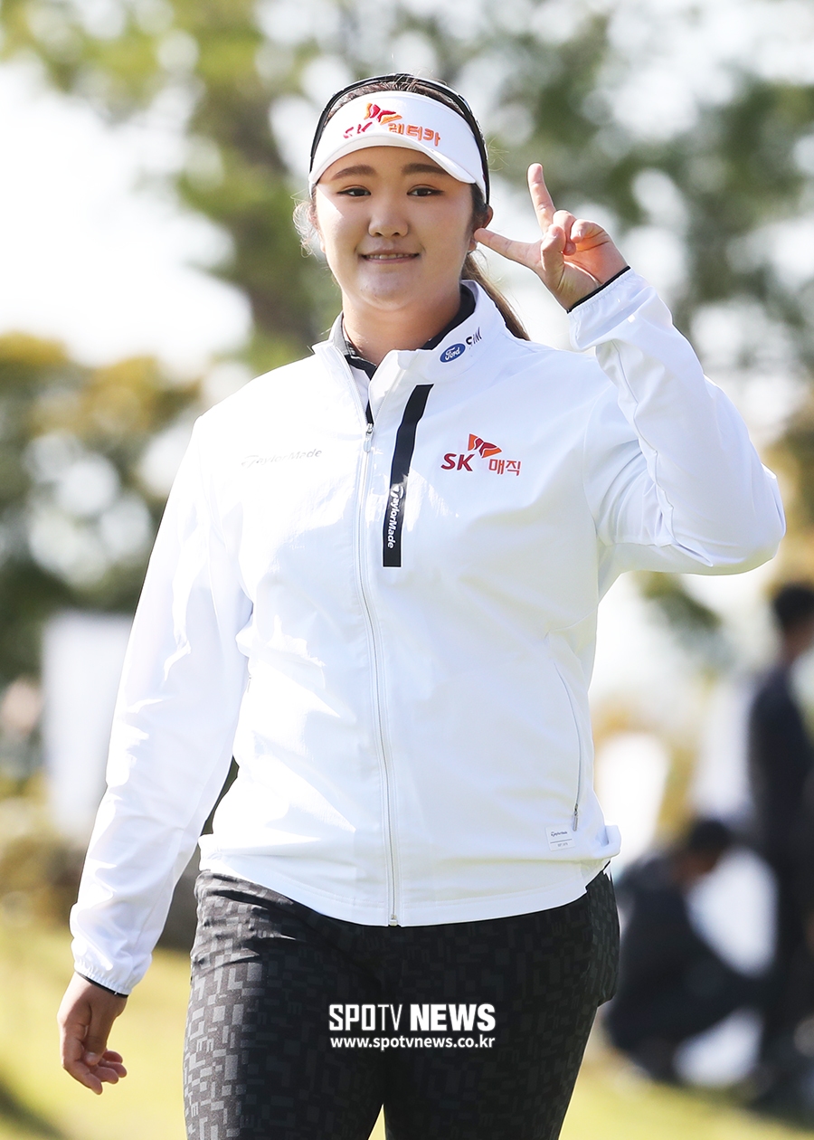 [포토S] 유해란, 슈퍼 루키의 귀여운 브이!