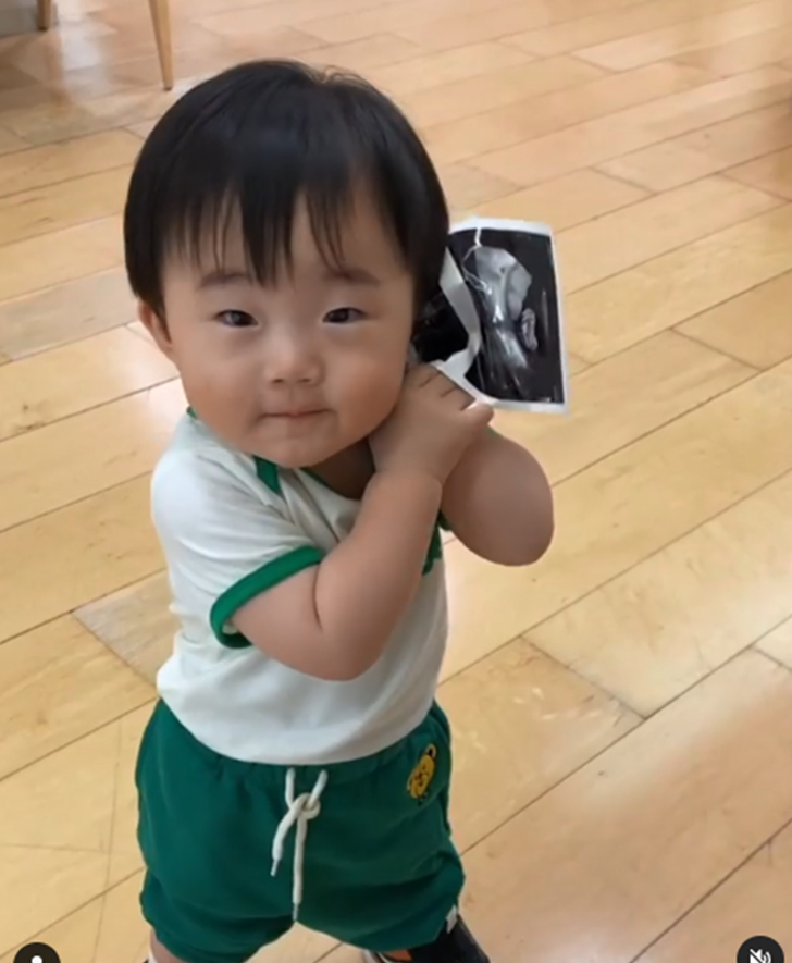 김동현, 임신 7개월 ♥송하율·'동생 바보' 된 2살 아들 공개…'네 식구'