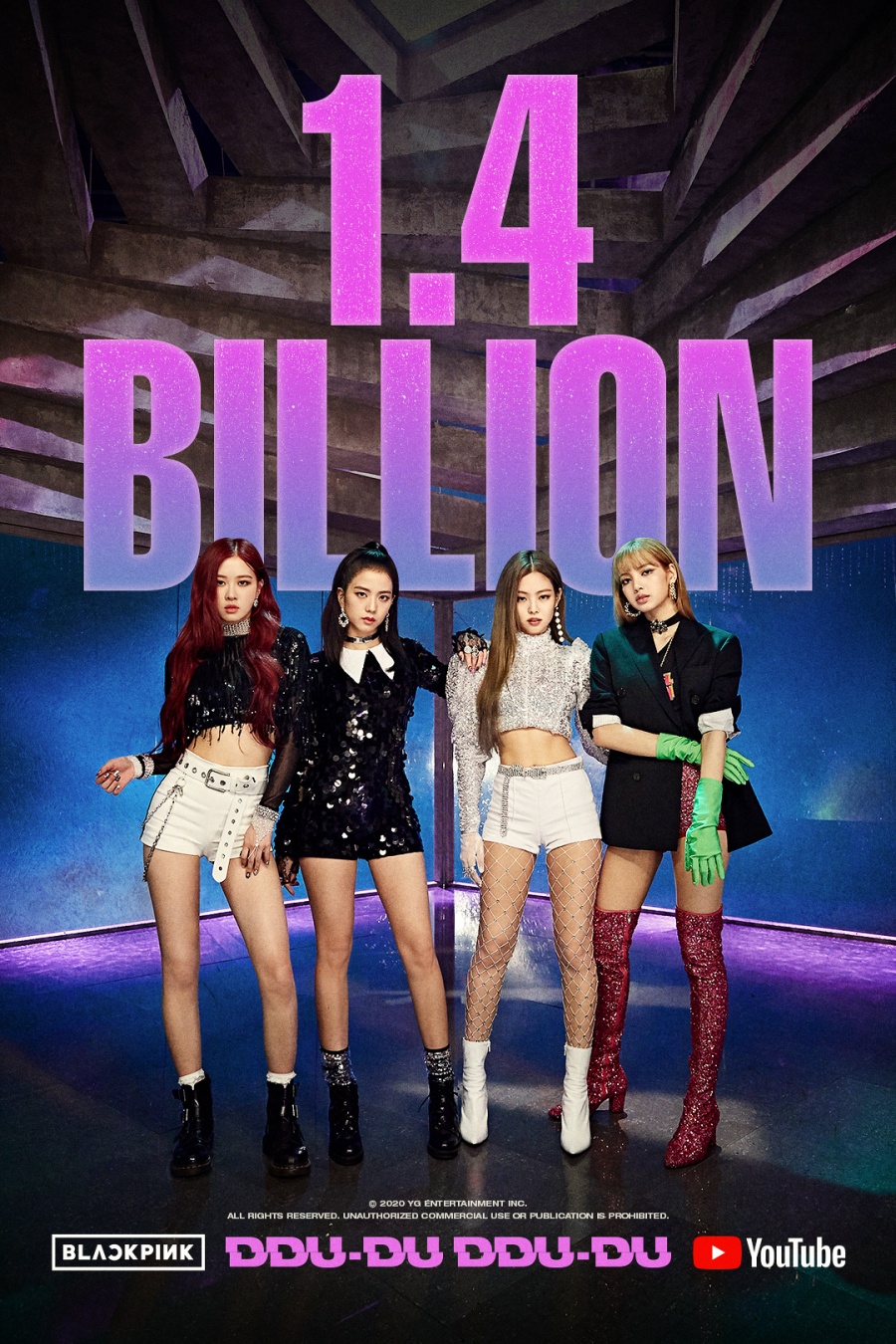 블랙핑크 '뚜두뚜두' MV, 유튜브 14억뷰 돌파…K팝 최초‧최고[공식]