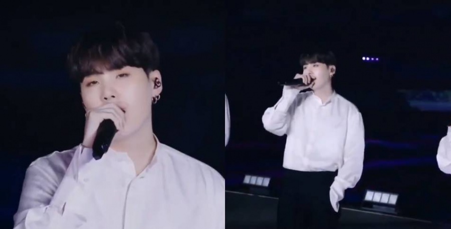 '어깨수술' 방탄소년단 슈가, 'AMAs' 등장…일곱명서 신곡 무대 첫공개
