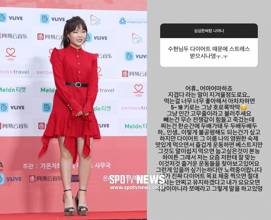"지겹다는 말이 지겨울 정도"…악뮤 이수현, 장문의 글로 다이어트 고충 토로