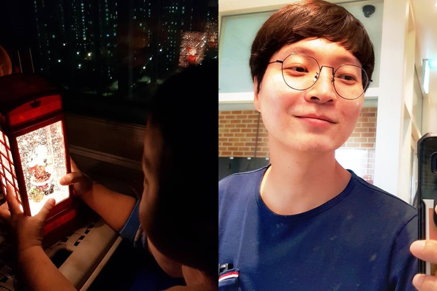 신정환 4살 아들, 산타 선물받고 초롱초롱한 눈…"내년엔 나갈수 있겠지"