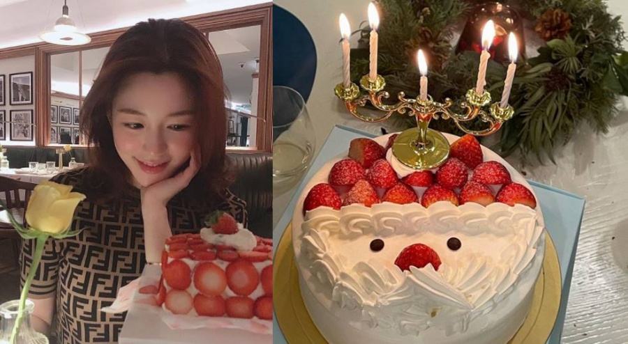 '견미리 딸' 이다인, 딸기로 만든 산타 케이크…요리실력까지 남달라