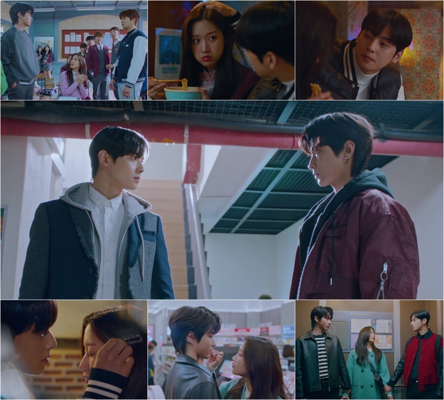 '여신강림' 차은우·황인엽, 문가영 향한 불붙은 삼각 로맨스…시청률 1위[TV핫샷]