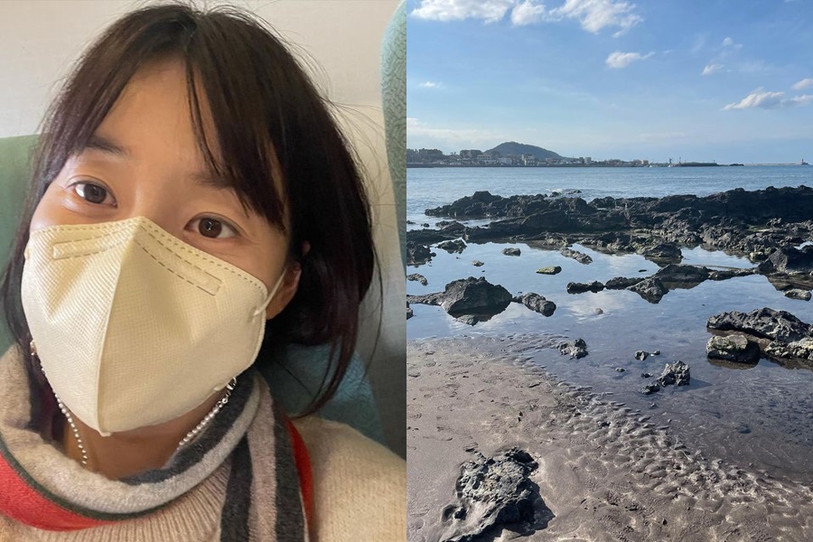 한지혜, ♥검사와 10년만에 임신…허리 아파 제주바다 산책 "괭쇙이모자반 많네"