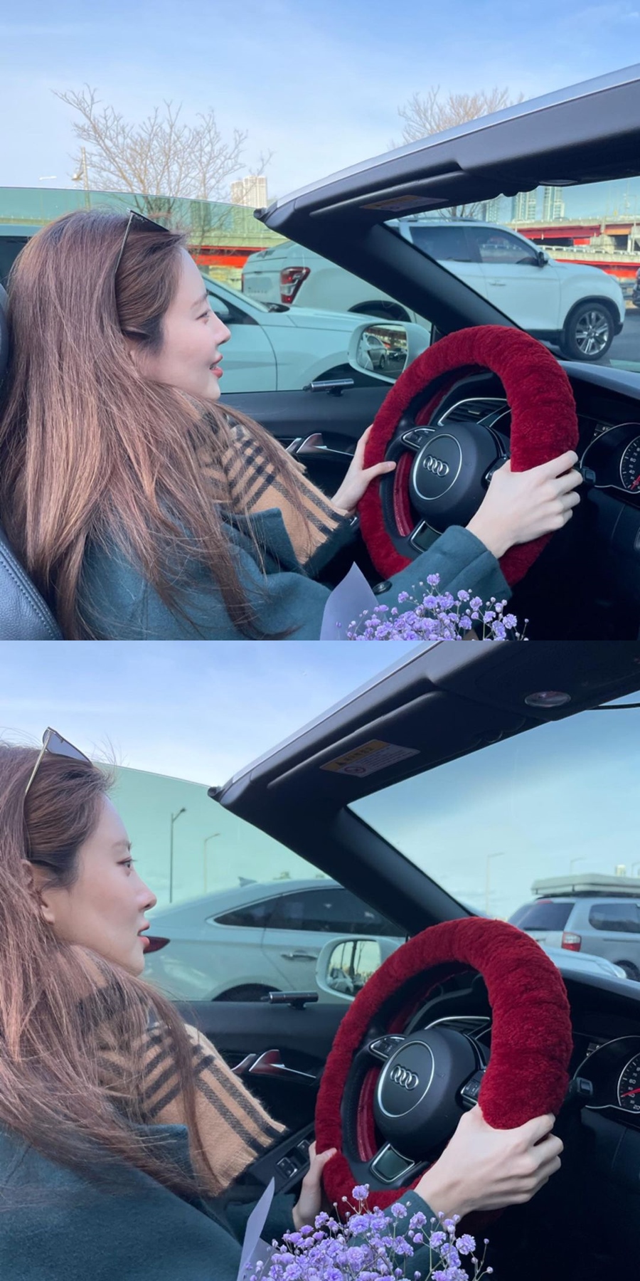 서현, 럭셔리 오픈카 운전하는 능숙한 손길…'으리으리하네'