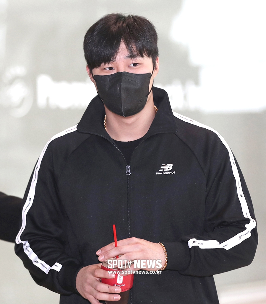 [포토S] 김하성, 출국 전 커피 한잔
