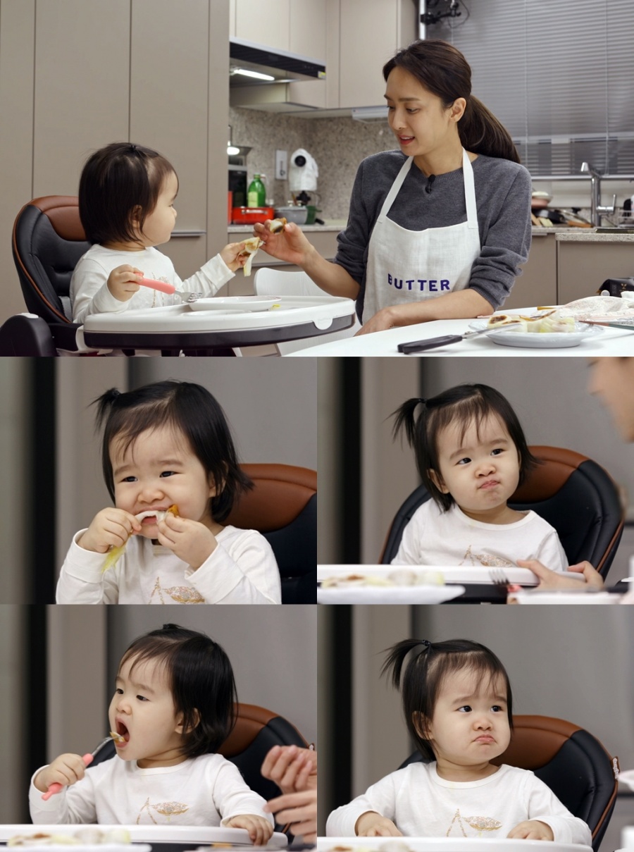 박정아 21개월 딸 아윤, '앞니 먹방' 시전에 귀여움 폭발('편스토랑')