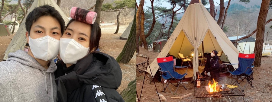 이세영, 쌍수 성공하더니…성묘 대신 일본인 남친과 캠핑 데이트