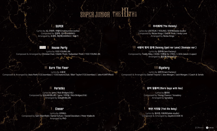 슈퍼주니어, 정규 10집 트랙리스트 공개…컴백 기대 뜨겁다