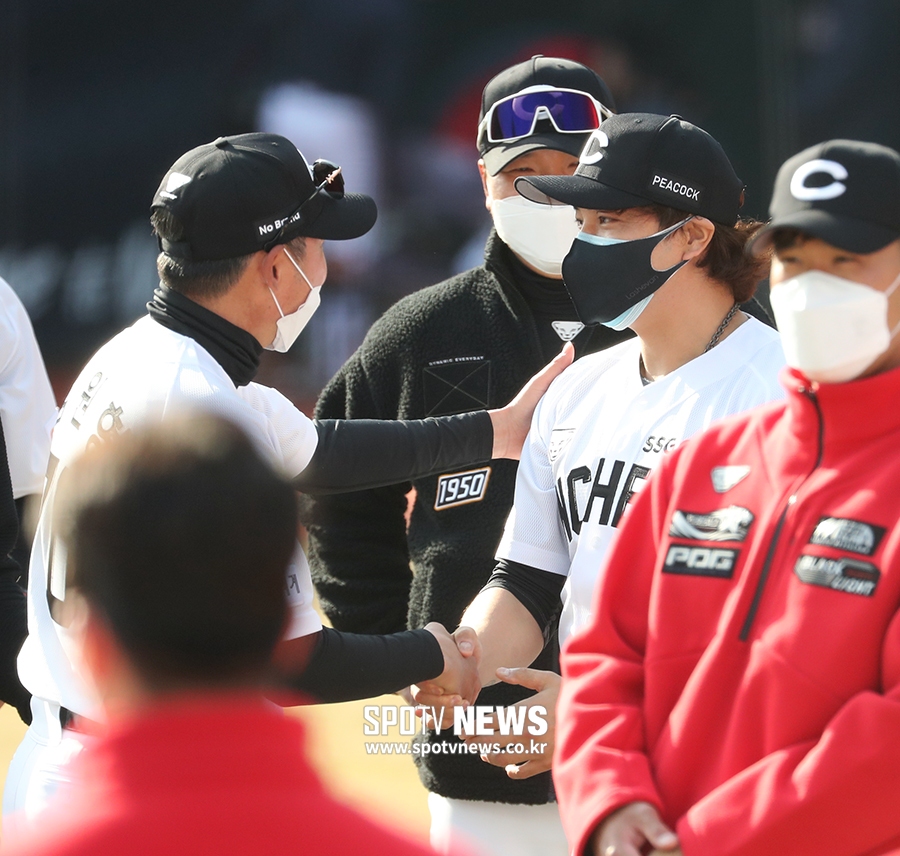 [포토S] 김원형 감독, '추신수 환영해'