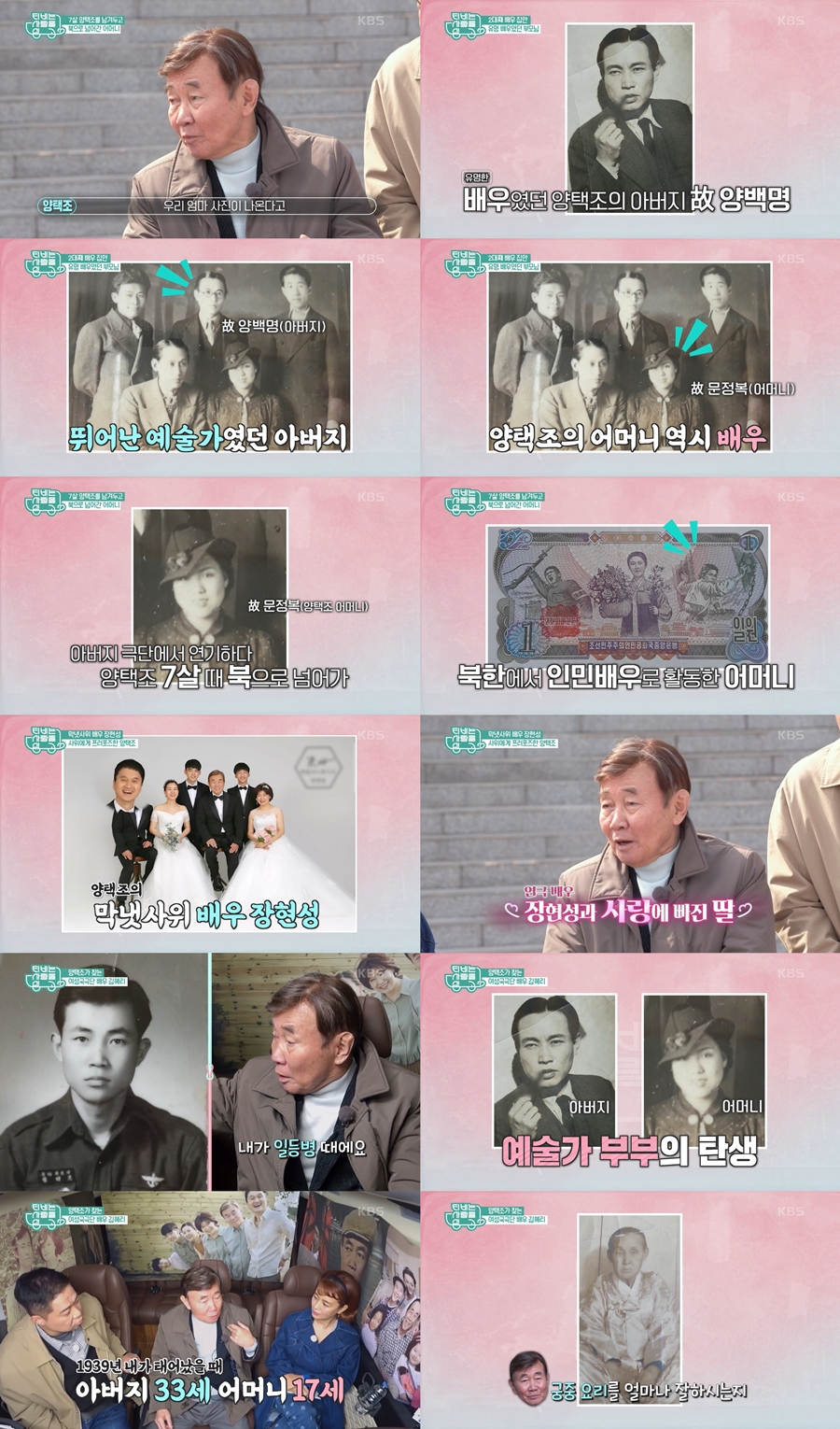 양택조 "혼자 월북한 母, 북한돈 나오는 인민배우…할머니는 궁중나인"(TV는 사랑을 싣고)