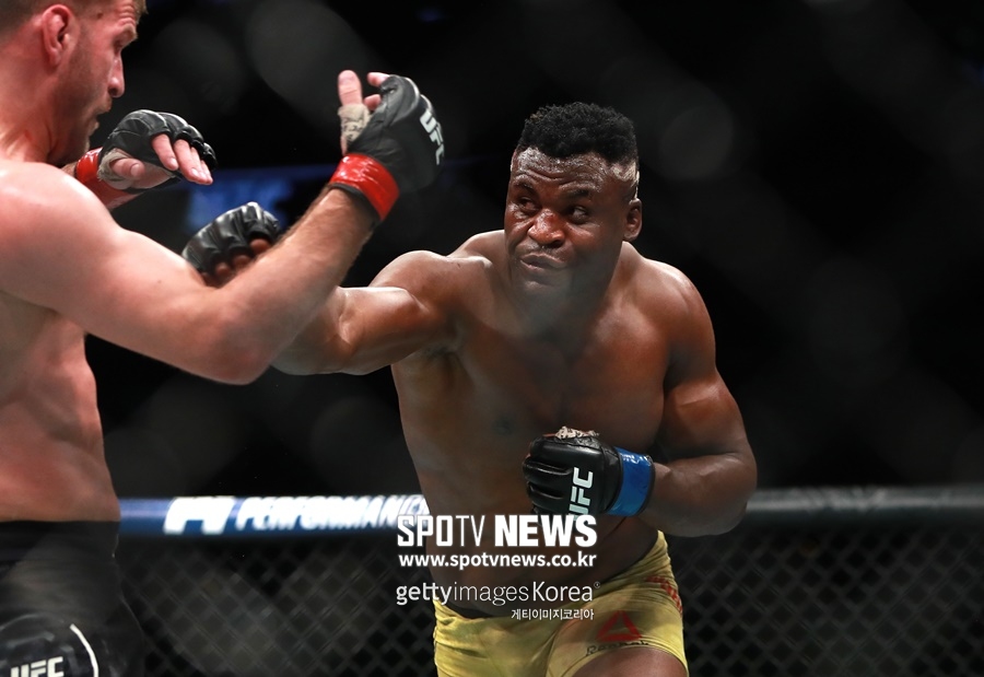 은가누 미오치치에게 실신 KO승…UFC 헤비급 챔피언 등극