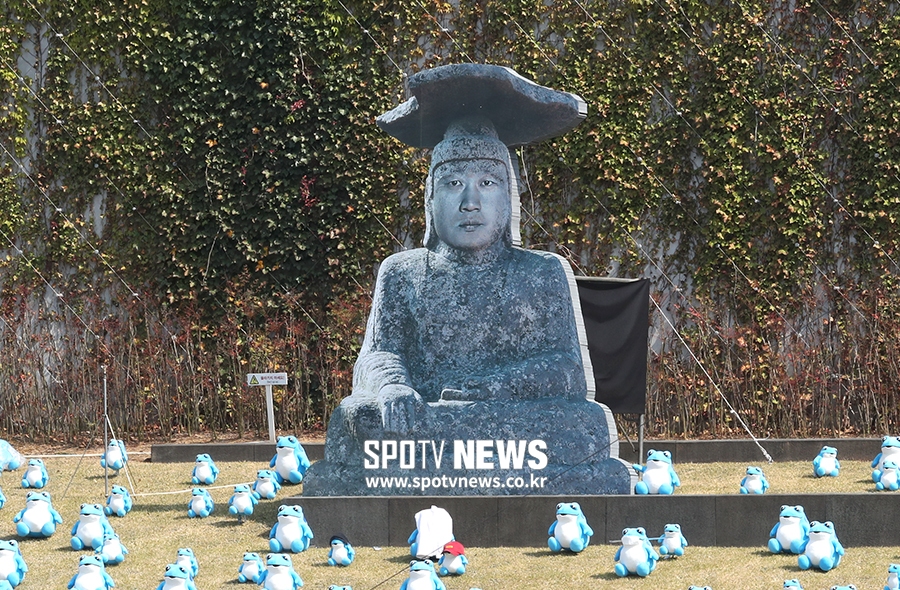 [포토S] 오승환 얼굴 합성한 돌부처
