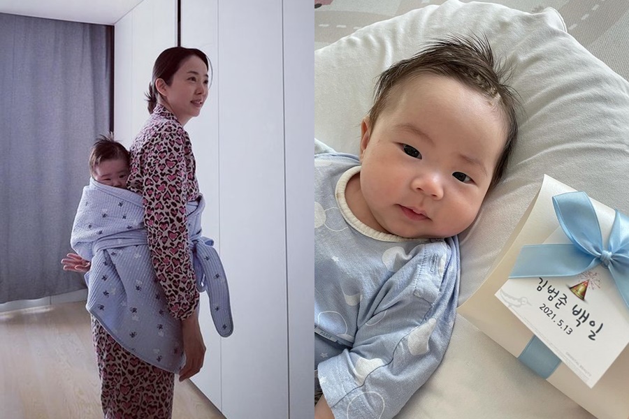 박은영, 40세에 낳은 아들이 벌써 백일…갓난아이가 기부까지