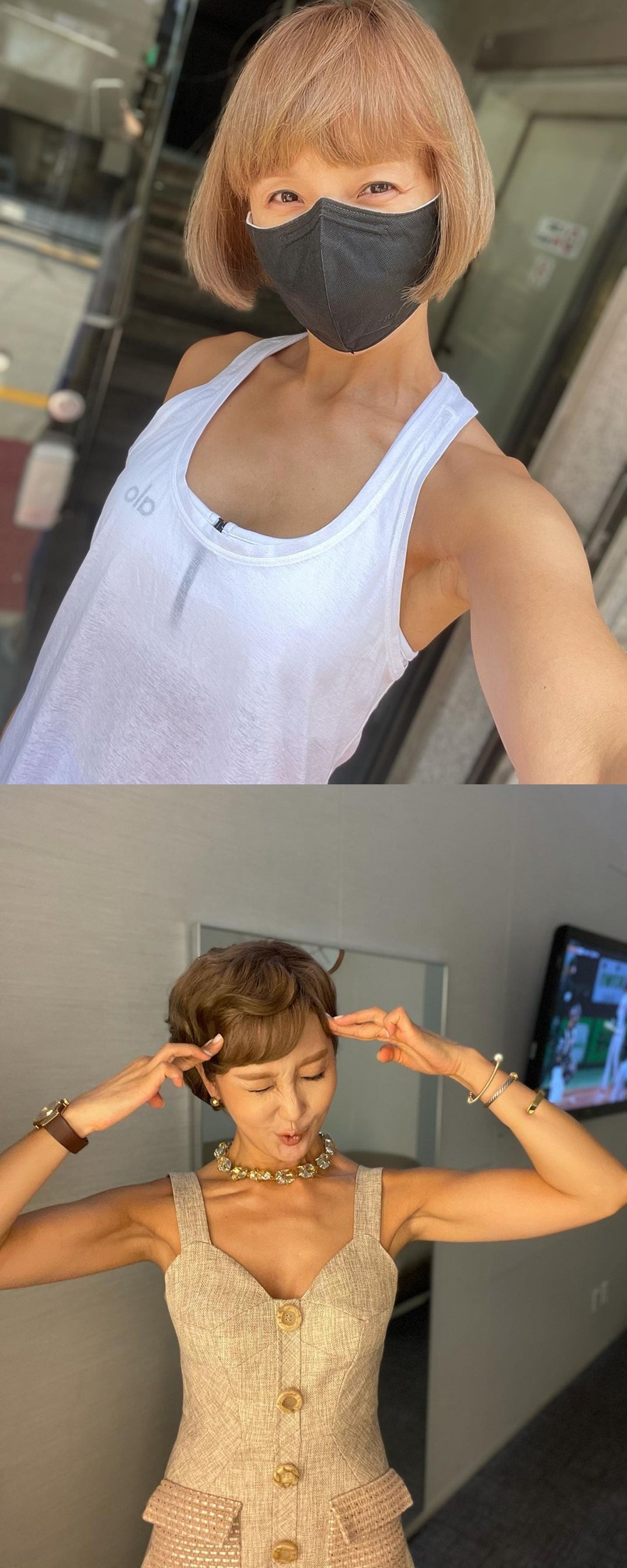'174.5cm-55.5kg' 최은경, 49세 아들맘의 넘사벽 이두박근