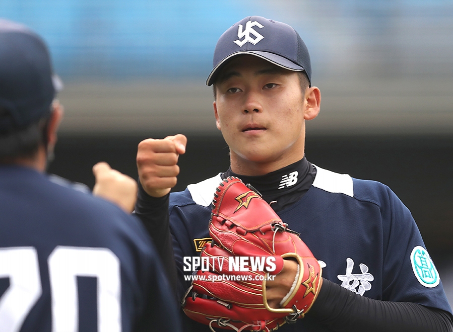 [포토S] '한화 박정현 동생' 유신고 박영현, 'KKKKKK'