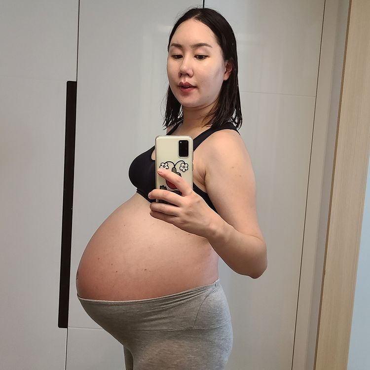 황신영, 세쌍둥이 임신 26주차에 정말 터질것 같은 배…"90kg 넘었어요"
