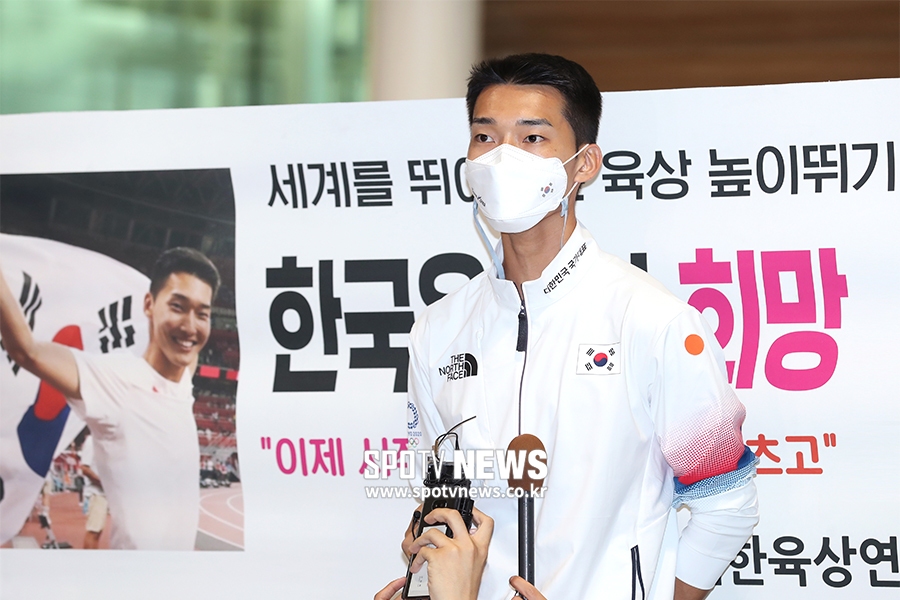 [포토S] 우상혁, "잃을 게 없어 즐겁게 뛰었다"