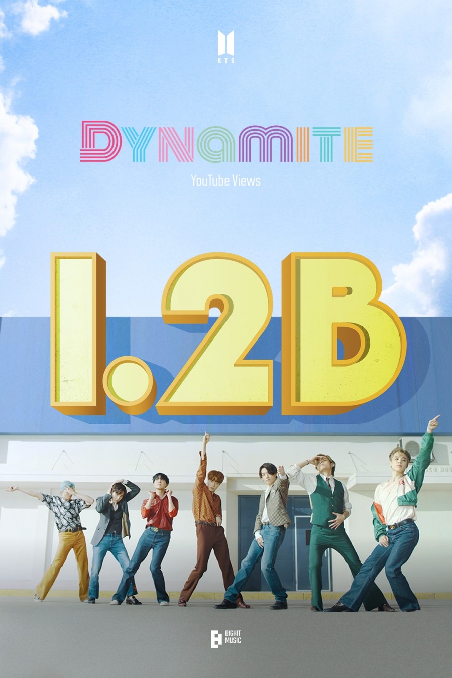방탄소년단 '다이너마이트' 뮤비, 12억뷰 돌파