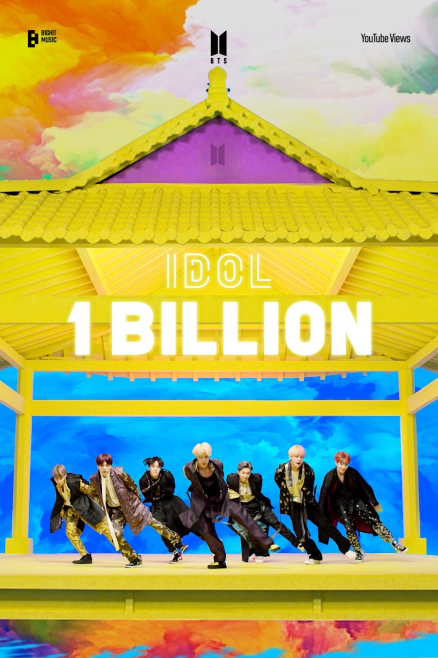 방탄소년단 '아이돌' 뮤직비디오, 10억뷰 돌파…통산 6번째 10억뷰 작품