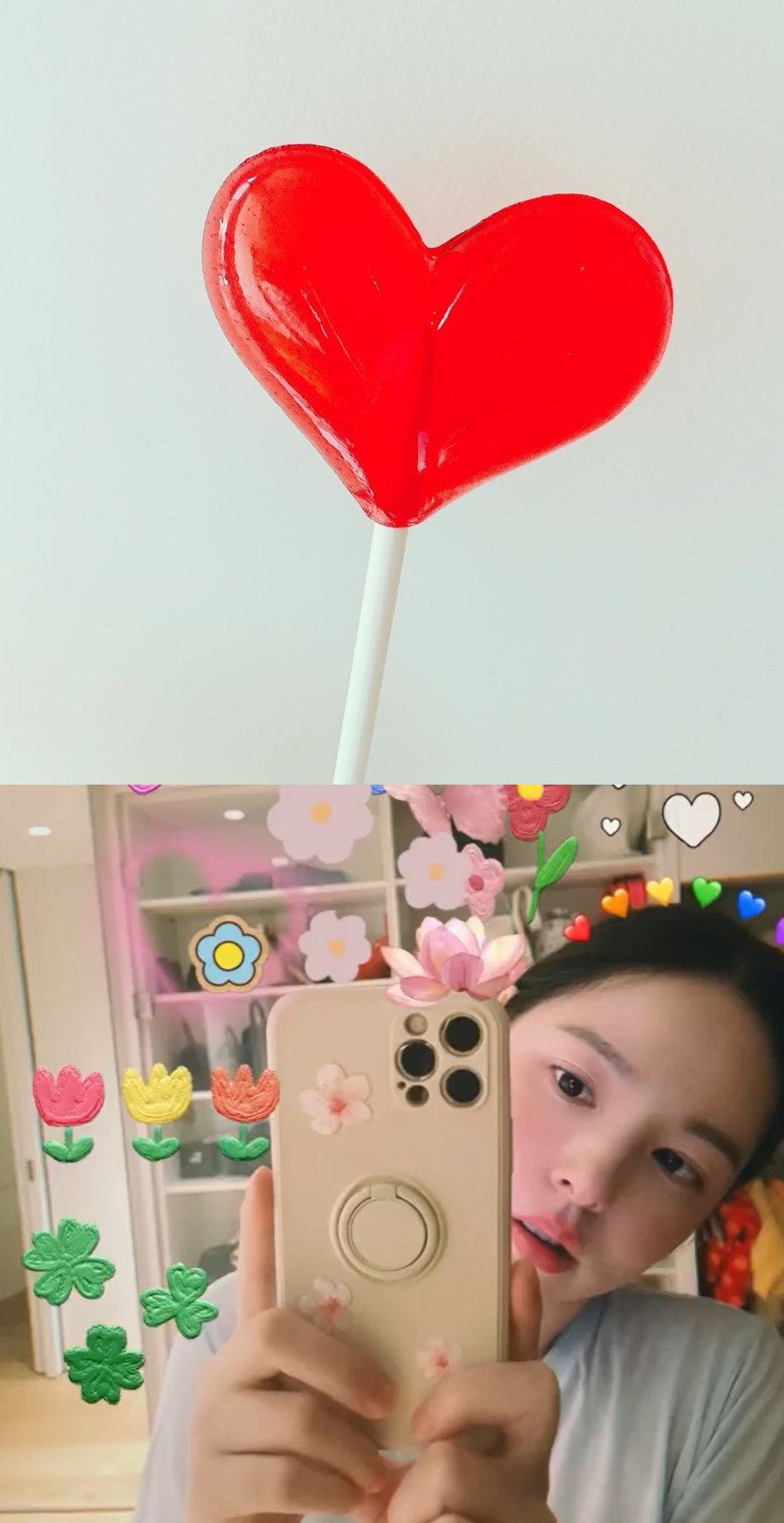 '태양 ♥' 민효린, 150억 펜트하우스에서 좋은 소식 있나…하트 사탕으로 애정표현