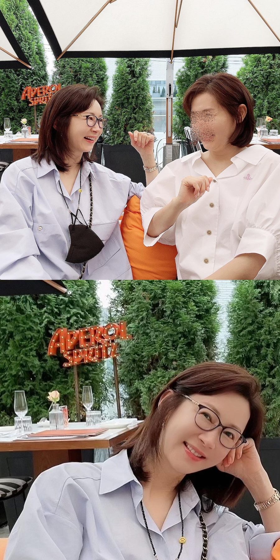 전인화, 눈웃음 똑 닮은 여동생과 브런치 타임…'역시 미모의 유전자'