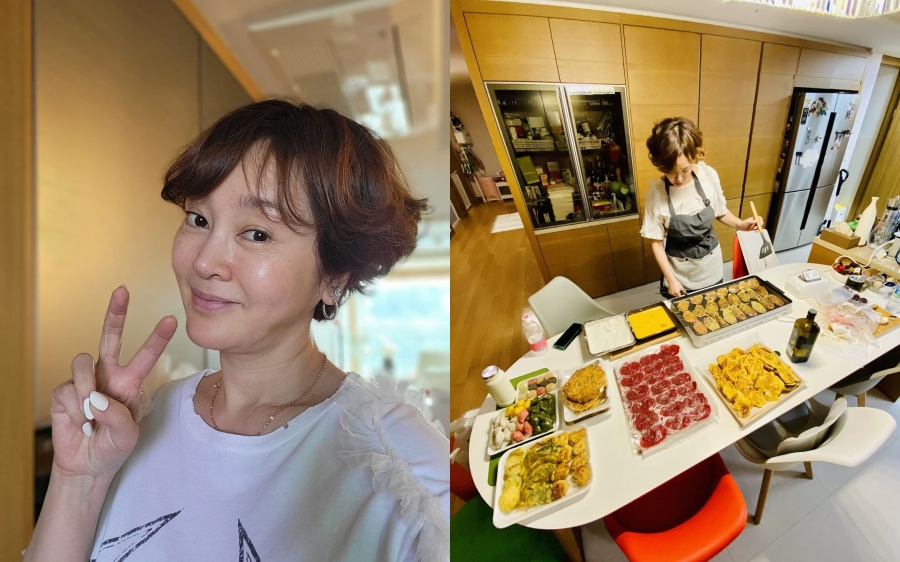 '54세' 이승연, 이쯤되면 전 부치기 달인 되시겠네…"어깨 삐걱할 정도"