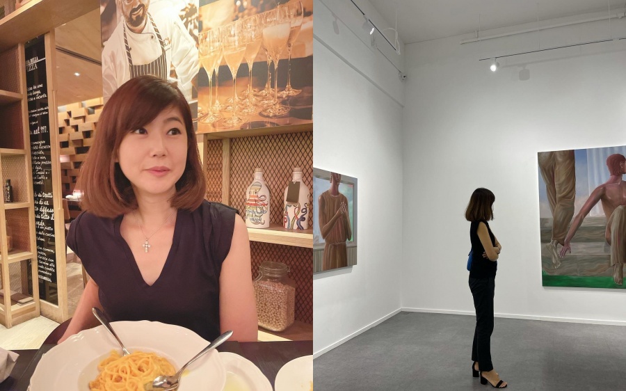 '홍콩 부촌' 강수정, 명절에도 갤러리서 우아하게…금융맨 사모님 답네
