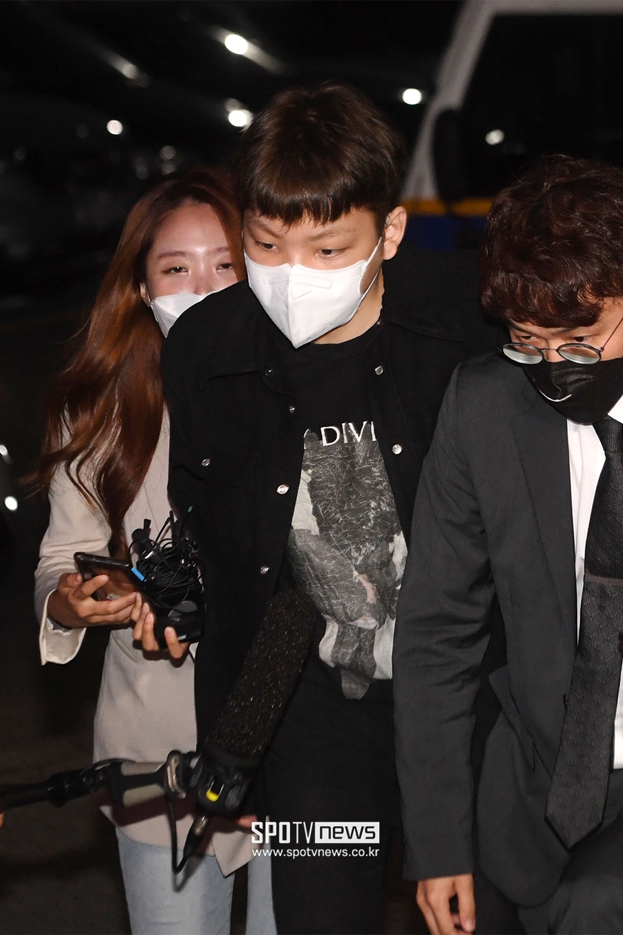 [포토S] '무면허 운전·경찰 폭행' 노엘, 서초경찰서 출석