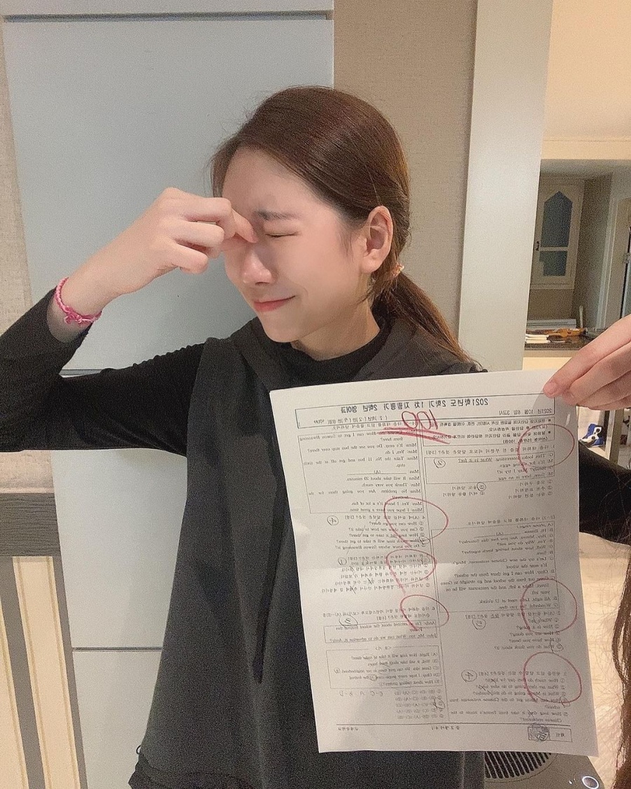 박찬민 딸 박민하, 중간고사서 100점 맞고 감격…공부도 잘하나 봐