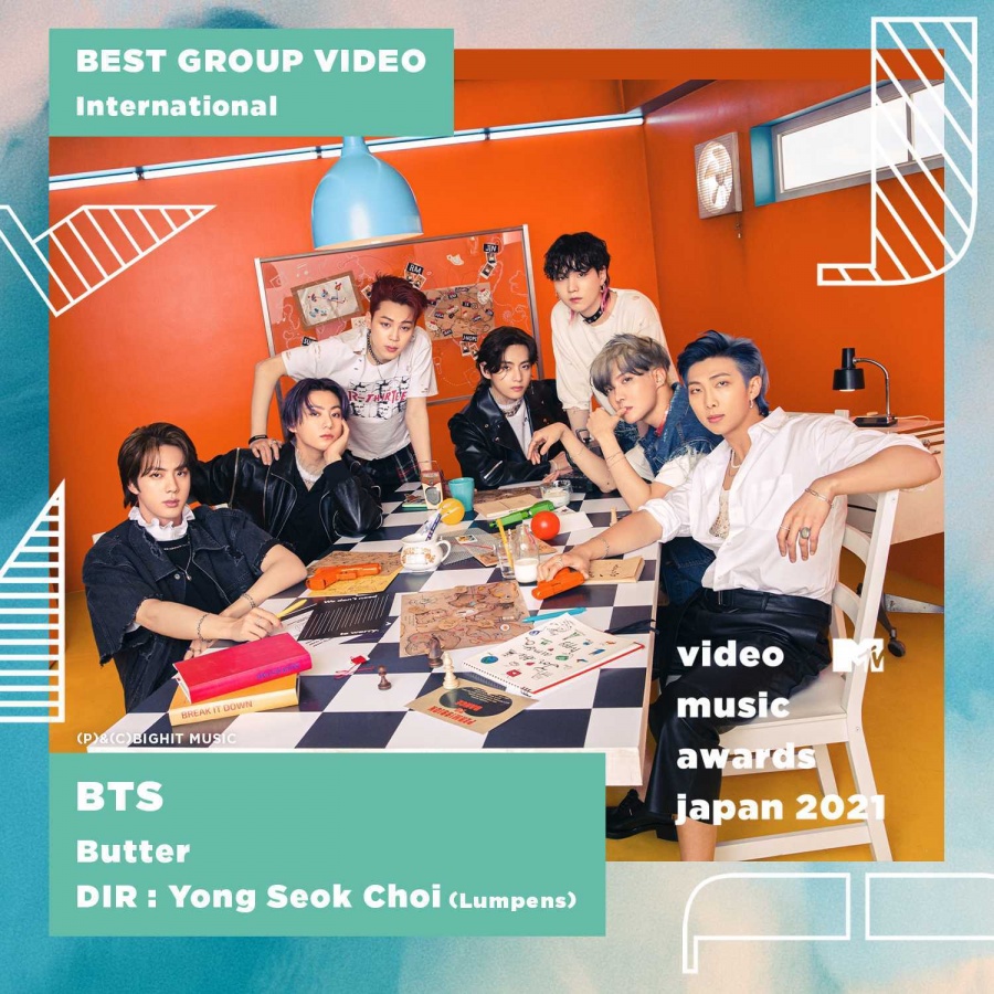 방탄소년단, 日 'MTV VMA' 2관왕 차지…4년 연속 수상[공식]