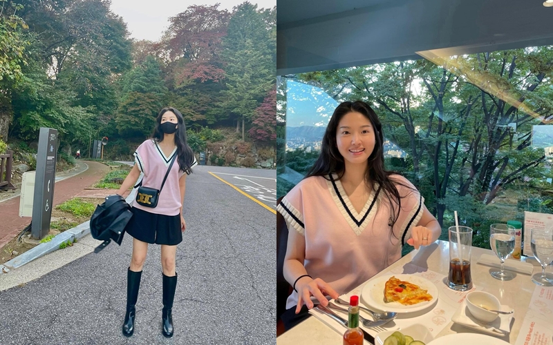 류이서, 마스크 벗으니 송혜교 판박이…♥전진과 단풍 데이트