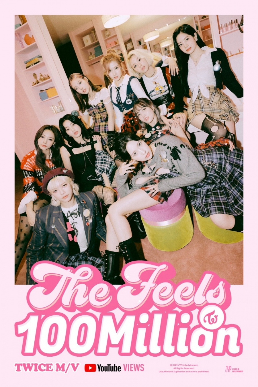트와이스, 첫 영어 싱글 '더 필즈' 뮤비 유튜브 1억뷰 돌파