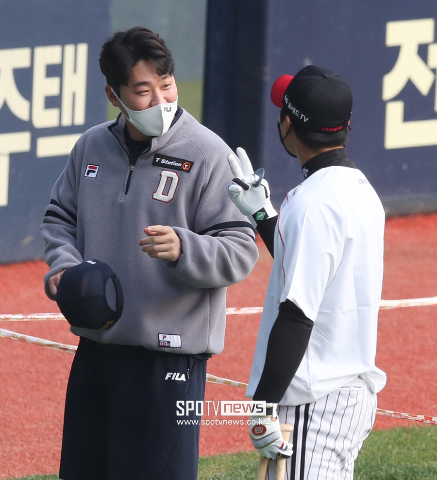 [포토S] 양석환, '두번에 끝낸다고?'