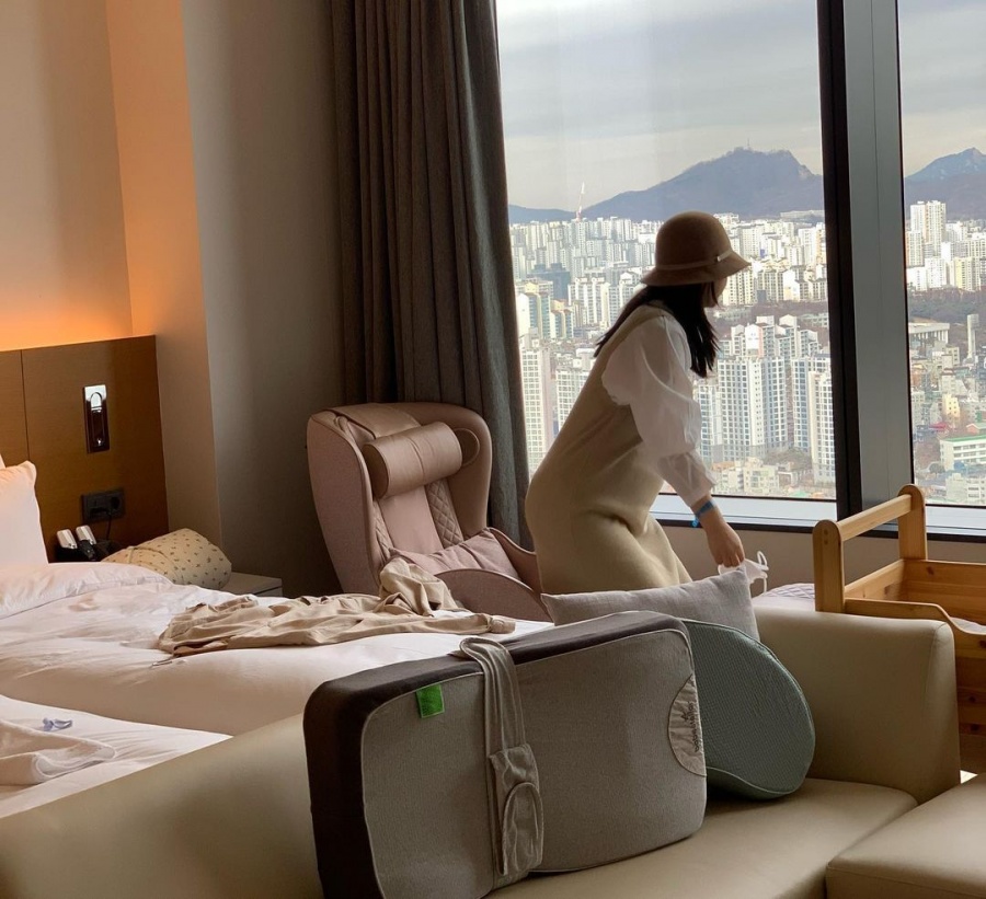 '의사♥' 정순주, 산후조리원이 시티뷰 호텔이네…"남편이 내돈내산"