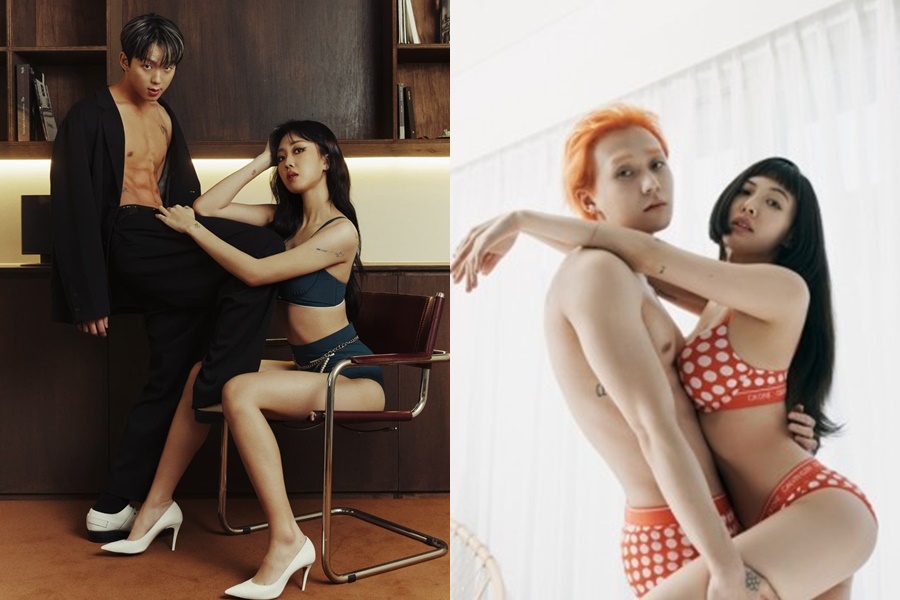 래원‧영지, 핑크빛 감도는 파격 화보…현아♥던과 같은듯 다른 행보[종합]
