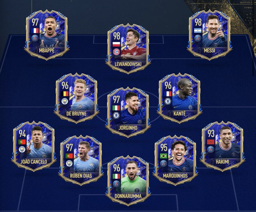 ▲ FIFA22 팀 오브 더 이어(TOTY)  ⓒEA SPORTS