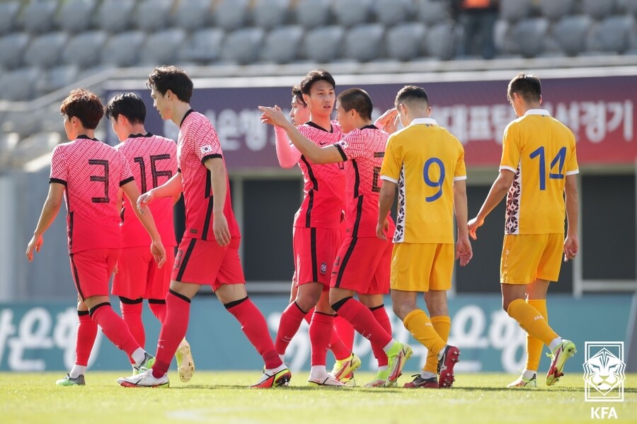 ▲ 대한민국 축구 국가대표팀이 몰도바를 4-0으로 꺾었다. ⓒ대한축구협회