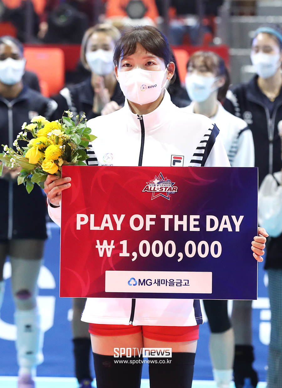 [포토S] 김해란, 'PLAY OF THE DAY'