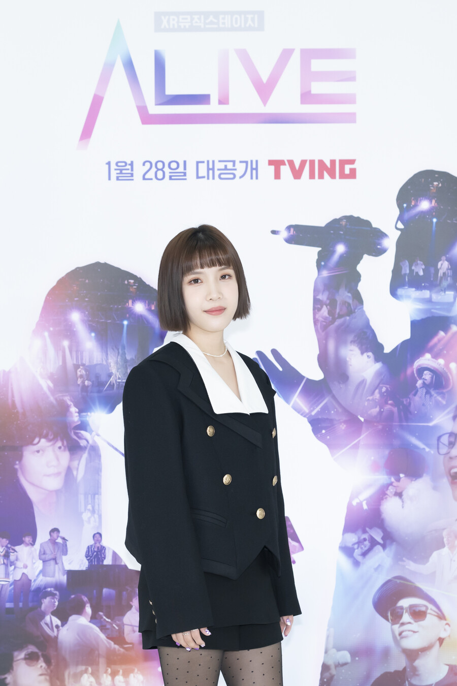 ▲ 김나영이 27일 티빙 오리지널 '얼라이브' 제작발표회에 참석해 포즈를 취하고 있다. 제공|티빙