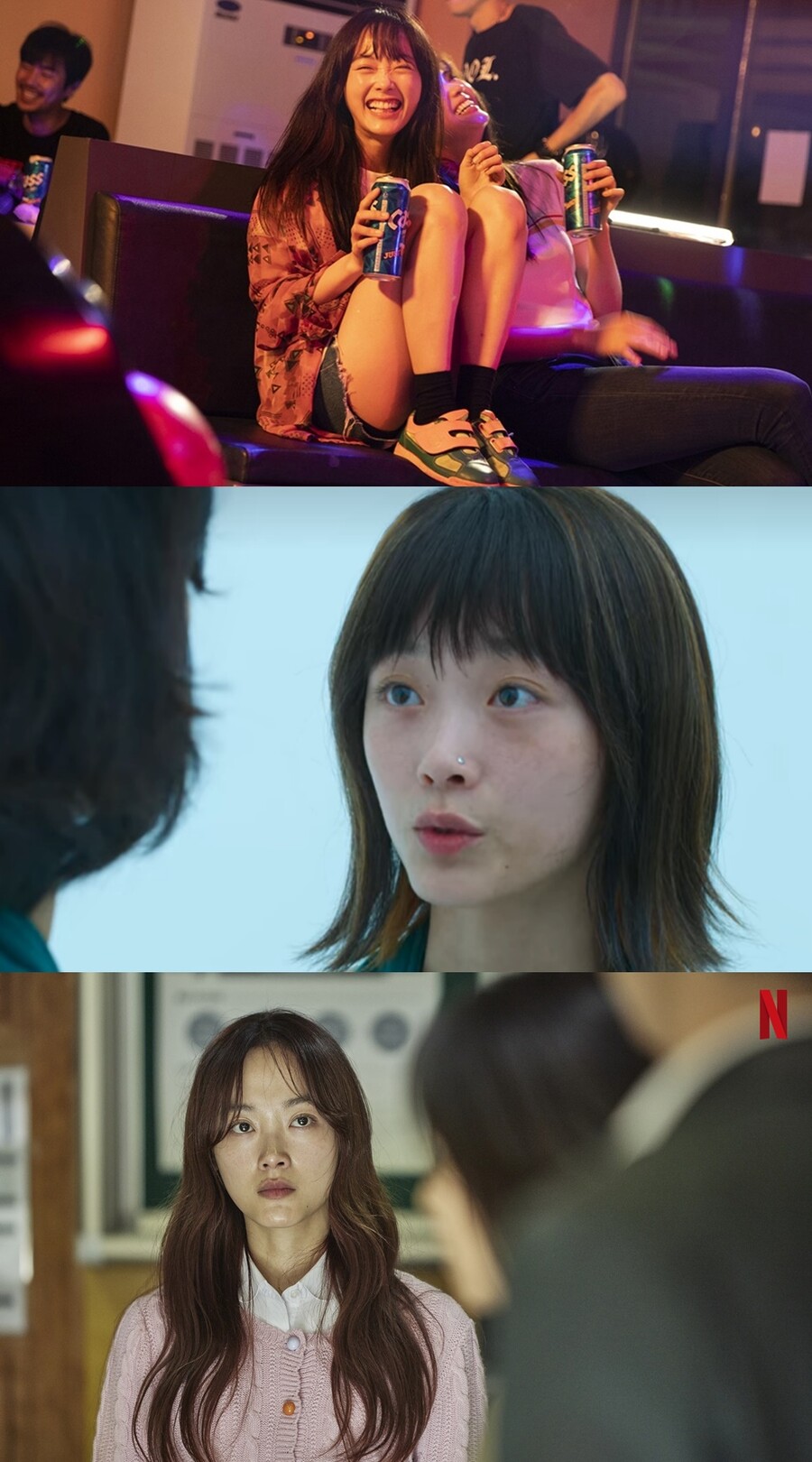 ▲ 이유미. 영화 '어른든은 몰라요', '오징어 게임', '지금 우리 학교는' 스틸. 제공|리틀빅픽쳐스 넷플릭스