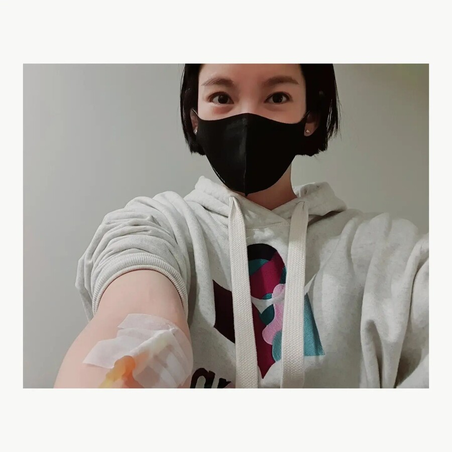 정가은, 무슨 일 있나…링거 꽂고 비장하네 "벽에 X칠 할 때까지 살거다"